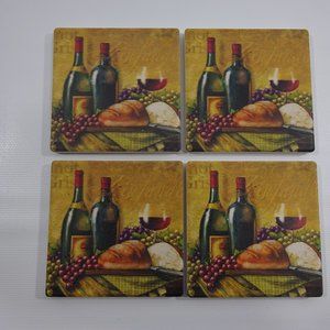 Zinfandel Square 3.5"X3.5" Naturally Absorbent Stone Coasters Set of 4
